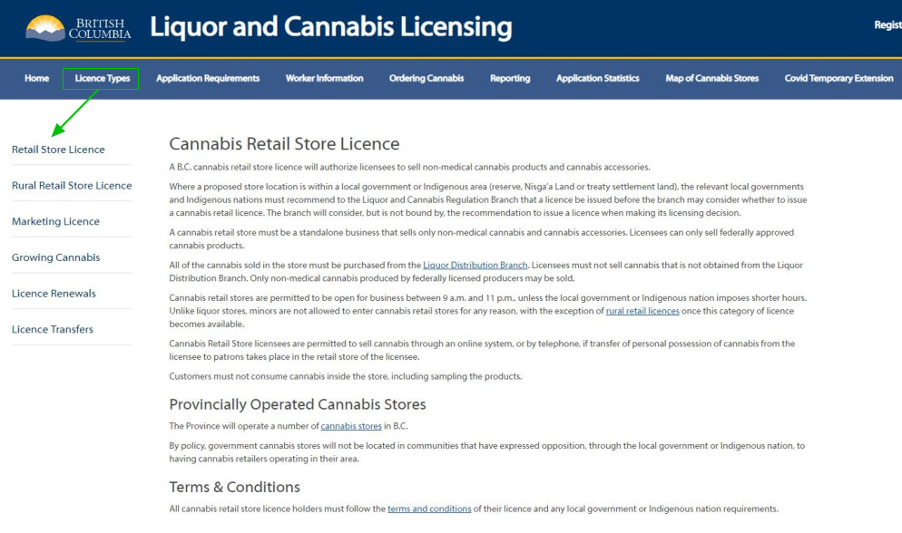 BC liquor and cannabis licensing portal