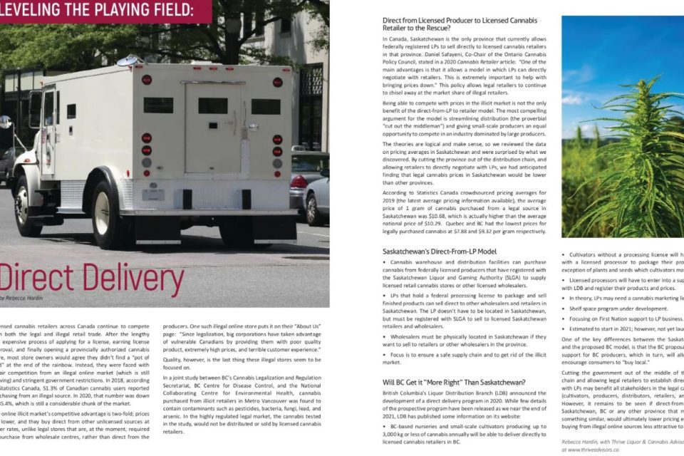 Cannabis direct delivery article by Rebecca Hardin