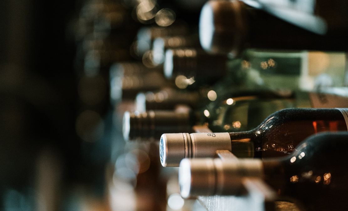 Wine shop shelves