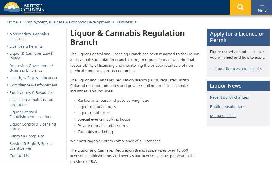 LCRB homepage on February 7, 2020