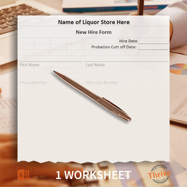Liquor store new hire template