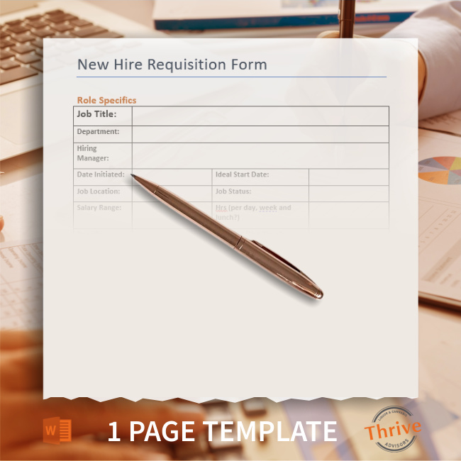 New hire requisition form template