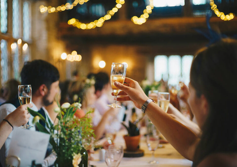 People drinking liquor at a special event