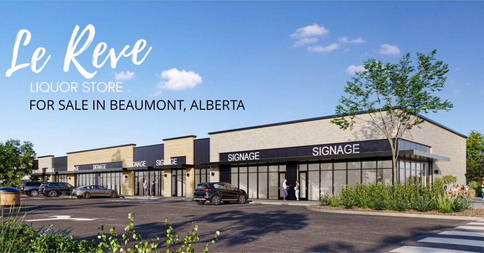 Artist rendering of Le Reve liquor store for sale in Beaumont, Alberta