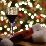 Picture of wine at liquor store in Christmas