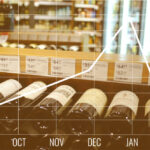 Graph depicting January liquor store sales slump