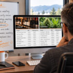 Alberta liquor or cannabis licensee looking at liquor and cannabis business ERP on screen